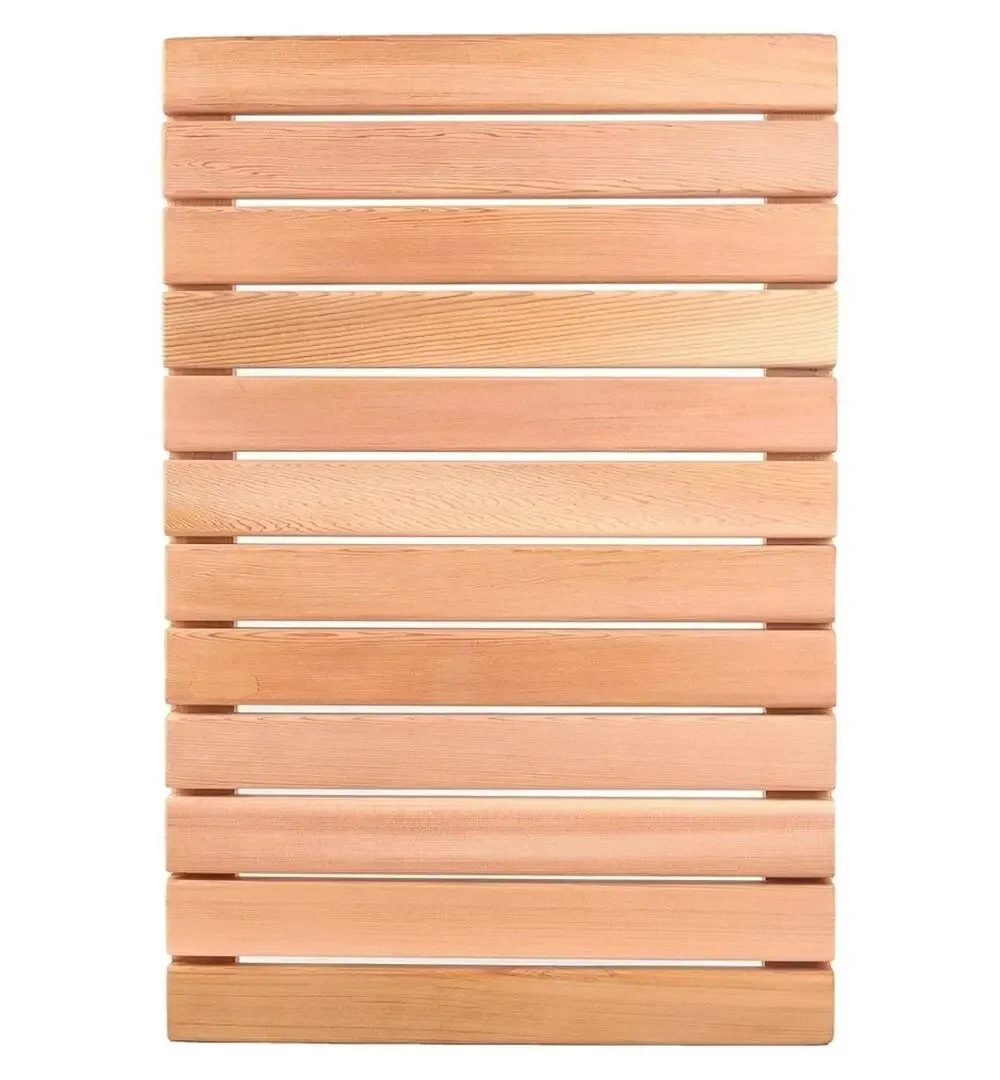 Natural Bamboo Wooden Deluxe Shower Floor & Bath Mat Non Slip Stain Resistant